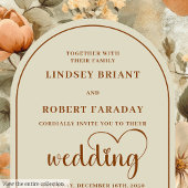 Invitation Mariage Chic Bohème Fantaisiste Terracotta Beige O