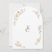 Invitation Mariage Chic Bohème Pastel Fleurs Sauvages Printem (Dos)