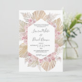 Invitation Mariage chic Boho (Debout devant)