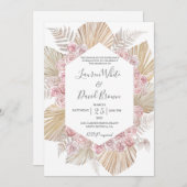 Invitation Mariage chic Boho (Devant / Derrière)