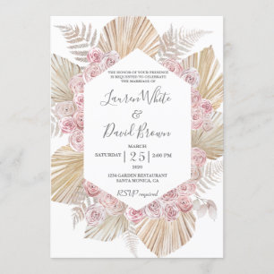 Invitation Mariage chic Boho