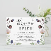 Invitation Mariage Chic Boho Brunch Floral de Mariée (Debout devant)