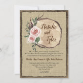 Invitation Mariage chic Boho de l'arbre du Rose roux (Devant)
