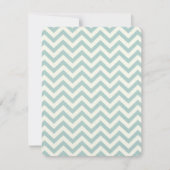 Invitation Mariage chic chevron sarcelle et menthe (Devant)