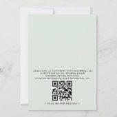 Invitation Mariage chic code qr élégant verdure aquarelle (Dos)