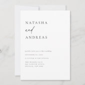 Invitation Mariage chic contemporain (Devant)