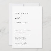 Invitation Mariage chic contemporain (Devant)