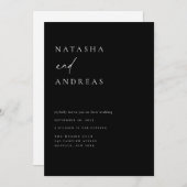 Invitation Mariage chic contemporain (Devant / Derrière)