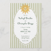 Invitation Mariage Chic Côtes Palmier Soleil (Devant)