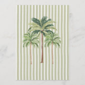 Invitation Mariage Chic Côtes Palmier Soleil (Dos)