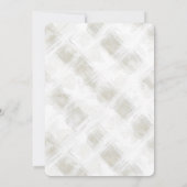 Invitation Mariage Chic Crème Rayures Blanches (Dos)