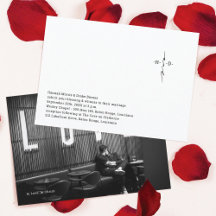 Mariage Chic Croix Monogrammée Lettre Manuscrite