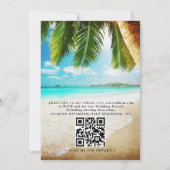 Invitation Mariage chic de destination de plage tropicale ave (Dos)