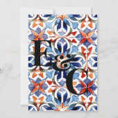 Invitation Mariage Chic d'Été Coloré (Dos)