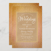 Invitation Mariage chic du désert marocain (Devant / Derrière)