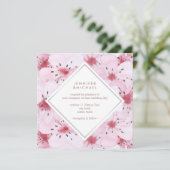 Invitation Mariage chic en fleurs de cerises (Debout devant)