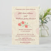 Invitation Mariage chic et floral (Debout devant)