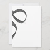 Invitation Mariage chic et tendance Ruban Noir et blanc  (Dos)