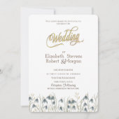 Invitation Mariage Chic Fleur sauvage Snowdrops (Devant)