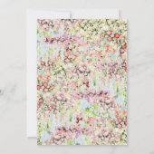 Invitation mariage chic floral romantique avec cygne calligra (Dos)