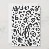Invitation Mariage chic léopard guépard noir et blanc (Dos)