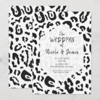 Mariage chic léopard guépard noir et blanc