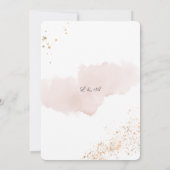 Invitation Mariage Chic Mauve Watercolor Gold Splatters (Dos)