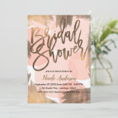 Invitation Mariage Chic Moderne Bronze et Pêche (Debout devant)