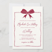 Invitation Mariage Chic Moderne Coquette Arc à main levée (Devant)