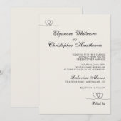 Invitation Mariage chic moderne mélange et assorti (Devant / Derrière)