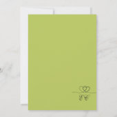 Invitation Mariage chic moderne vert Citrus mélange et assort (Dos)