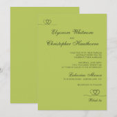 Invitation Mariage chic moderne vert Citrus mélange et assort (Devant / Derrière)