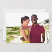 Invitation Mariage Chic Monogramme Noir Et Or 2 Photos (Dos)