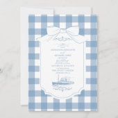 Invitation Mariage Chic Nautique Coquette Bow (Devant)