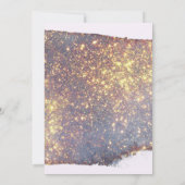 Invitation Mariage Chic Pailleté Or Violet Iridescent (Dos)