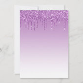 Invitation Mariage Chic Pailleté Violet (Dos)