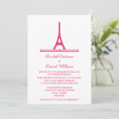 Invitation Mariage Chic Parisien, Rose (Debout devant)