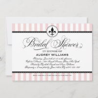 Mariage Chic Rose Fleur de Lis Fête de Mariée