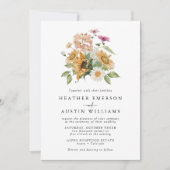 Invitation Mariage chic tournesol (Devant)