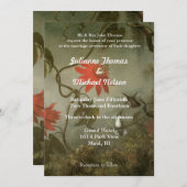 Invitation Mariage Chic Vintage Hummingbirds (Devant / Derrière)