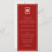 Invitation Mariage chinois à double bonheur (Devant)