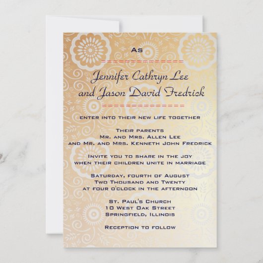 Invitation Mariage chinois Dragon-Phoenix moderne (Dos)