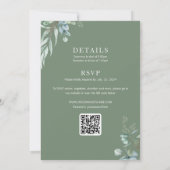 Invitation Mariage chinois Eucalyptus double bonheur (Dos)