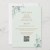 Invitation Mariage chinois Eucalyptus double bonheur (Dos)