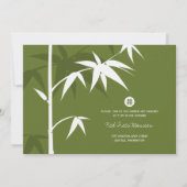 Invitation Mariage chinois moderne à l'orientale simple en ba (Dos)