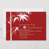Invitation Mariage chinois moderne à l'orientale simple en ba (Devant)