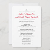 Invitation Mariage chinois moderne Black Red Dragon-Phoenix (Dos)