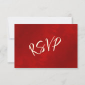 Invitation Mariage Chinois Moderne RSVP Rouge (Dos)