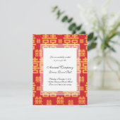 Invitation Mariage chinois ou double bonheur de fiançailles (Debout devant)