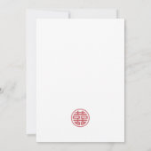 Invitation Mariage Chinois Rose Floral Blush (Dos)